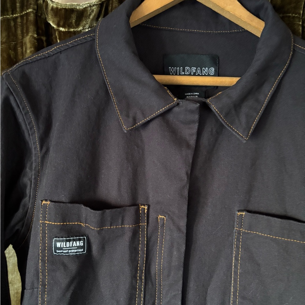 Wildfang
 The Essential Long Sleeve Coverall Black, Size M